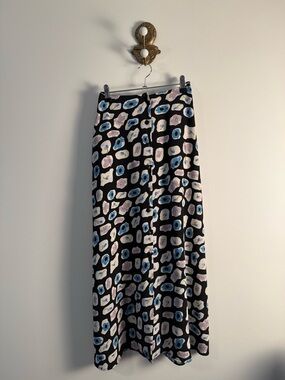Vintage button up maxi skirt with floral prnt